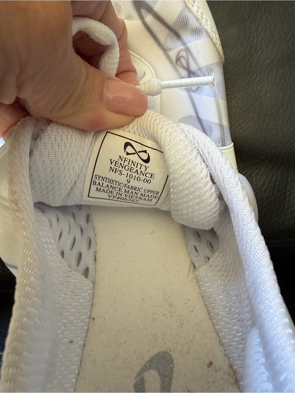 NFINITY Women's White Athletic Cheer Sneakers - Picture 3 of 4